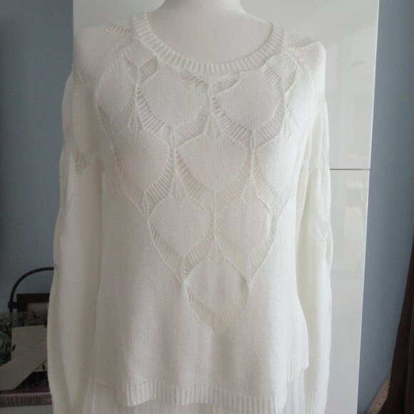 Simply Couture Boho Crochet Tunic Dress Womens S Sheer Overlay Cottagecore NWOT - Picture 2 of 12